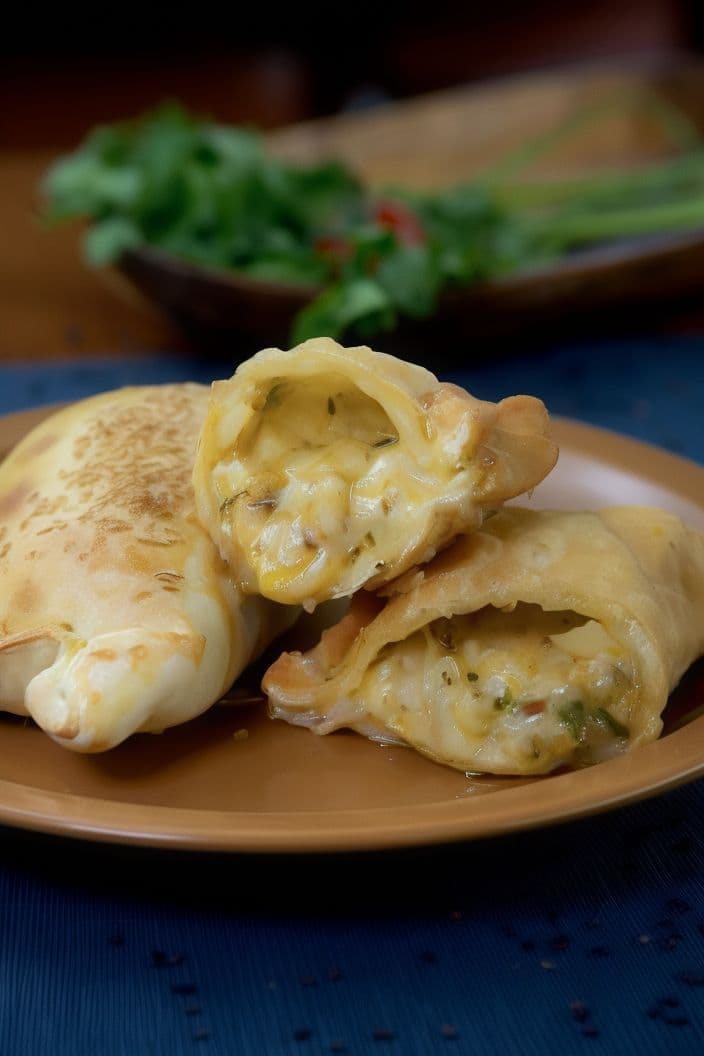 Imagen de Empanada frita de queso y morrones
